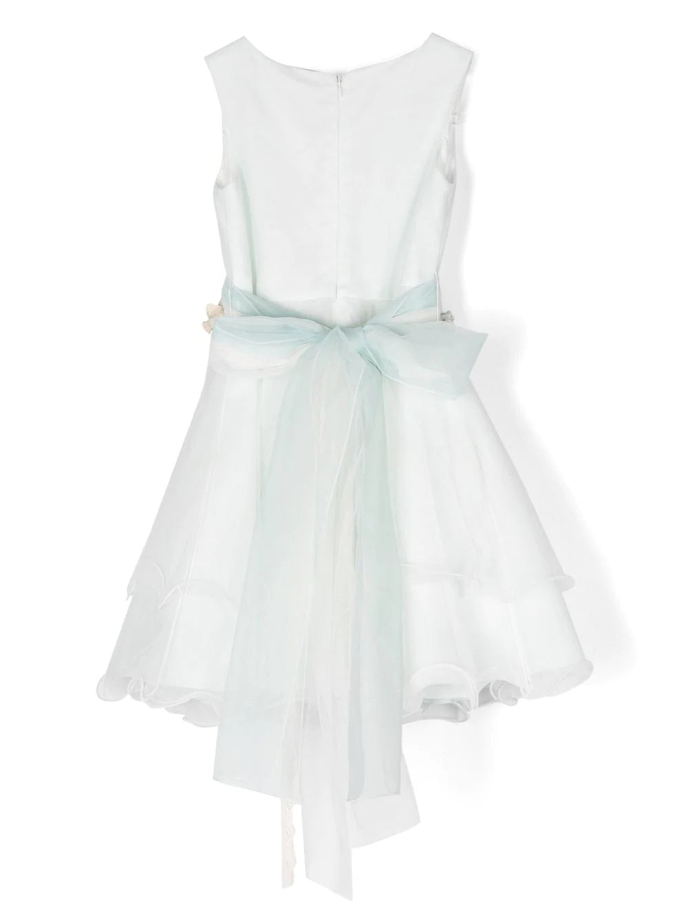 Vestido de ceremonia 607 verde aguamarina para niñas de la marca MIMILÚ