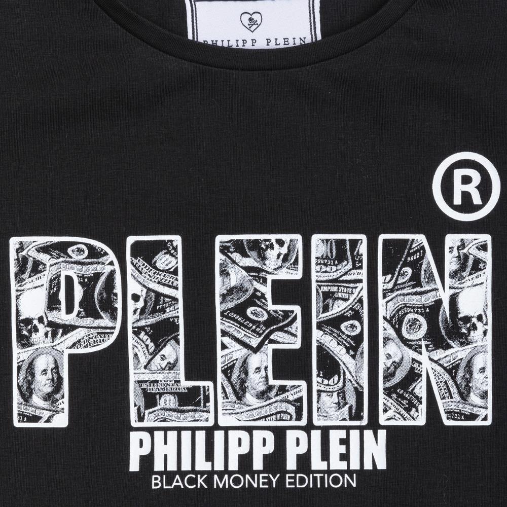 ROPA PARA NIÑOS - CAMISETA NEGRA CON PLEIN LOGO - Modini Shop