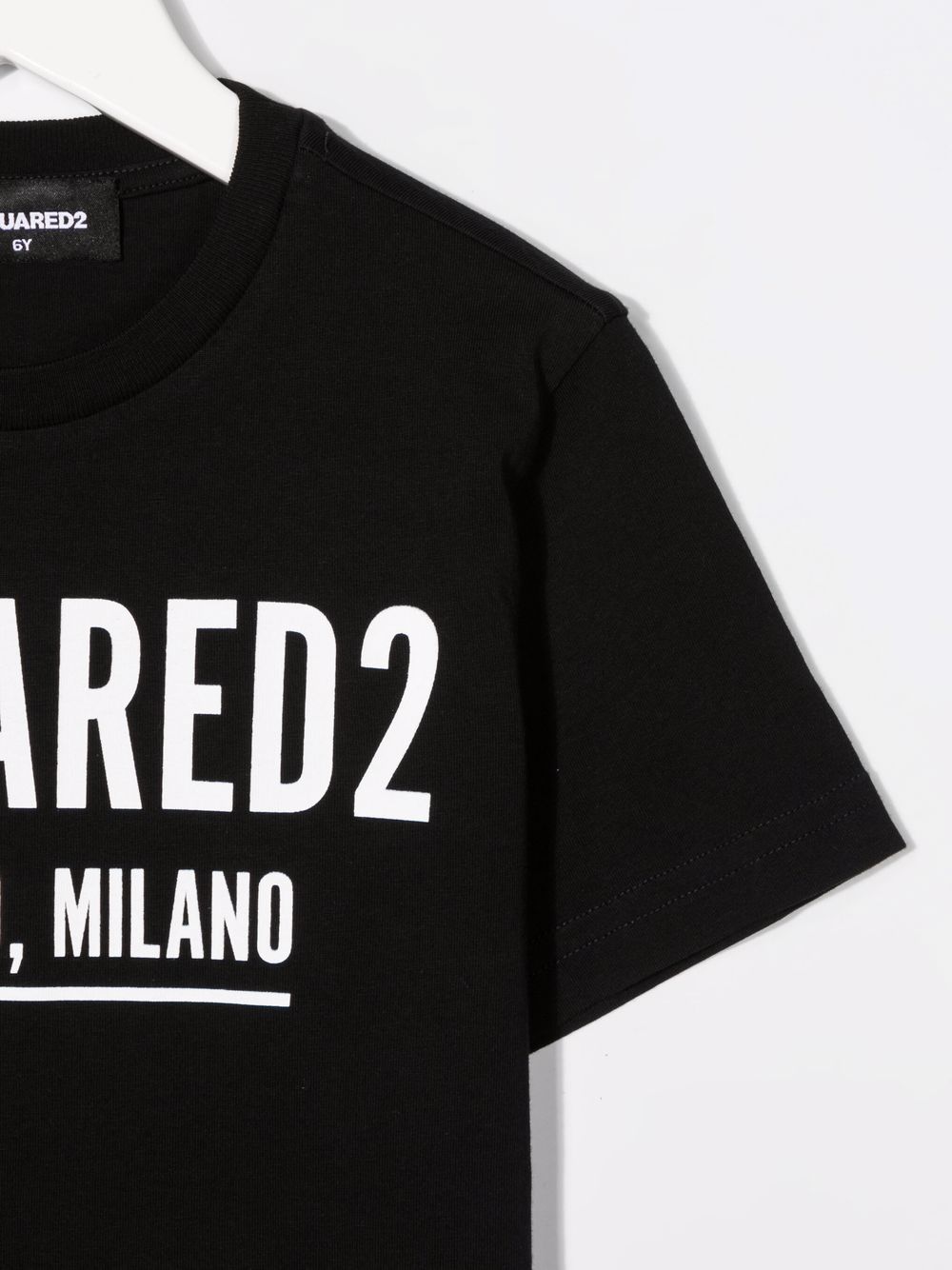 Kids clothing - black t-shirt logo milano DSQUARED2