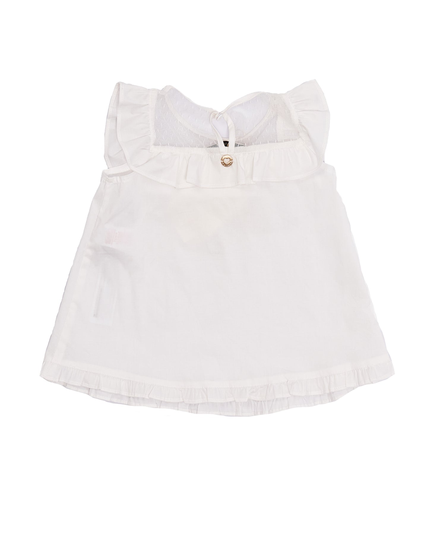 ROPA PARA NÎÑA - BLUSA BLANCA SIN MANGA TWINSET