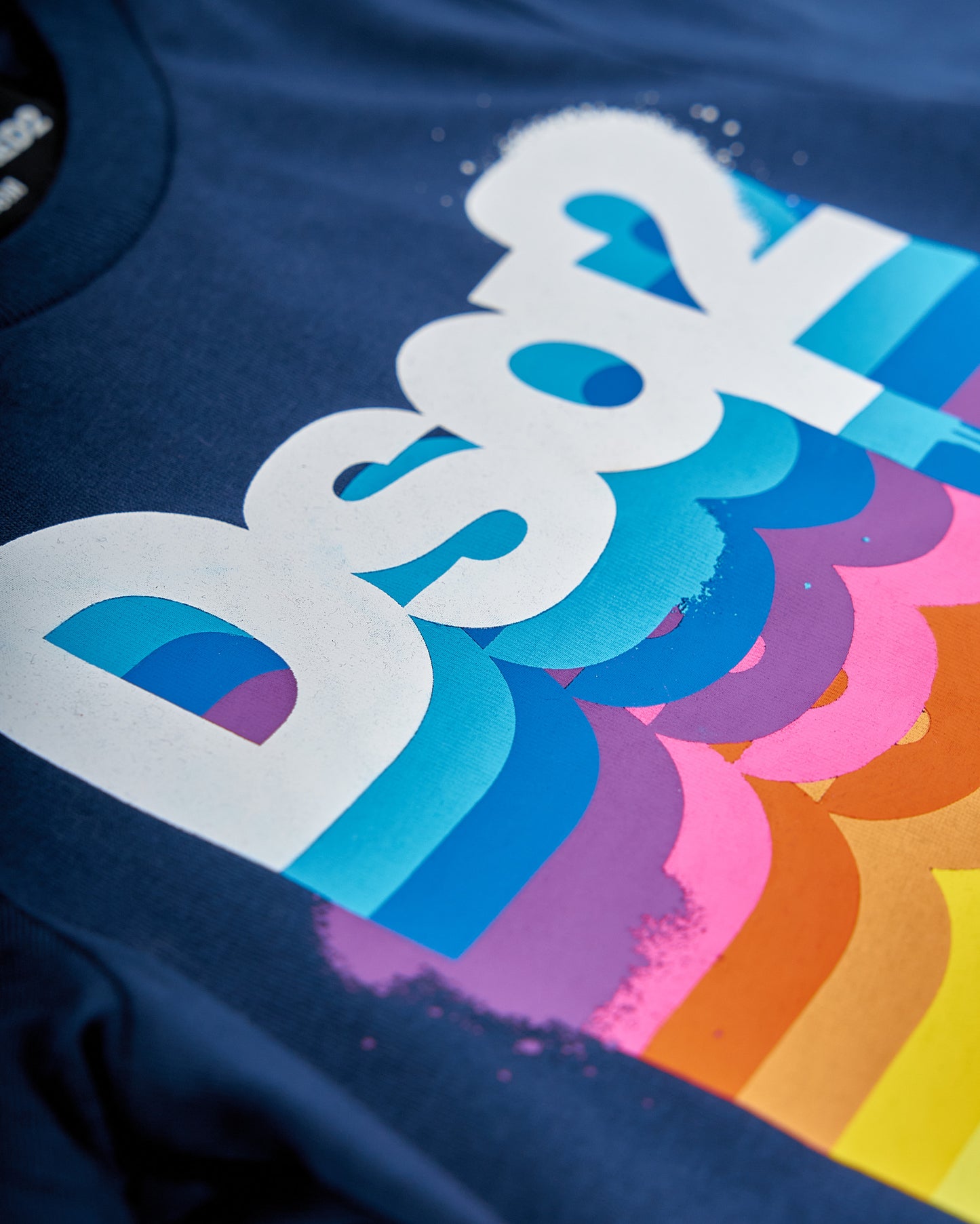 Ropa para niños - camiseta color azul marino logo DSQ2