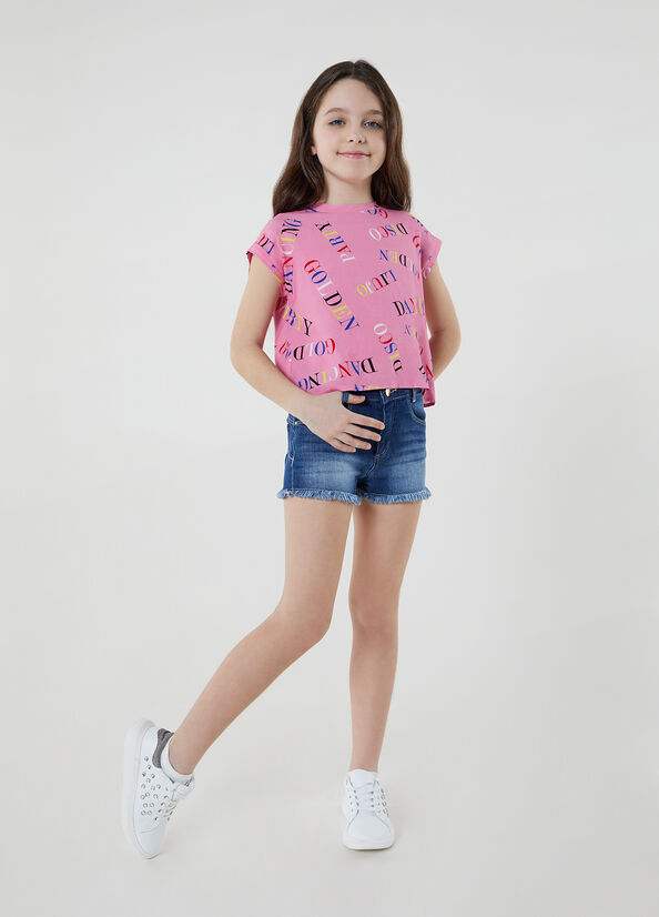 Ropa para niñas pantalón corto denim de la marca LIUJO