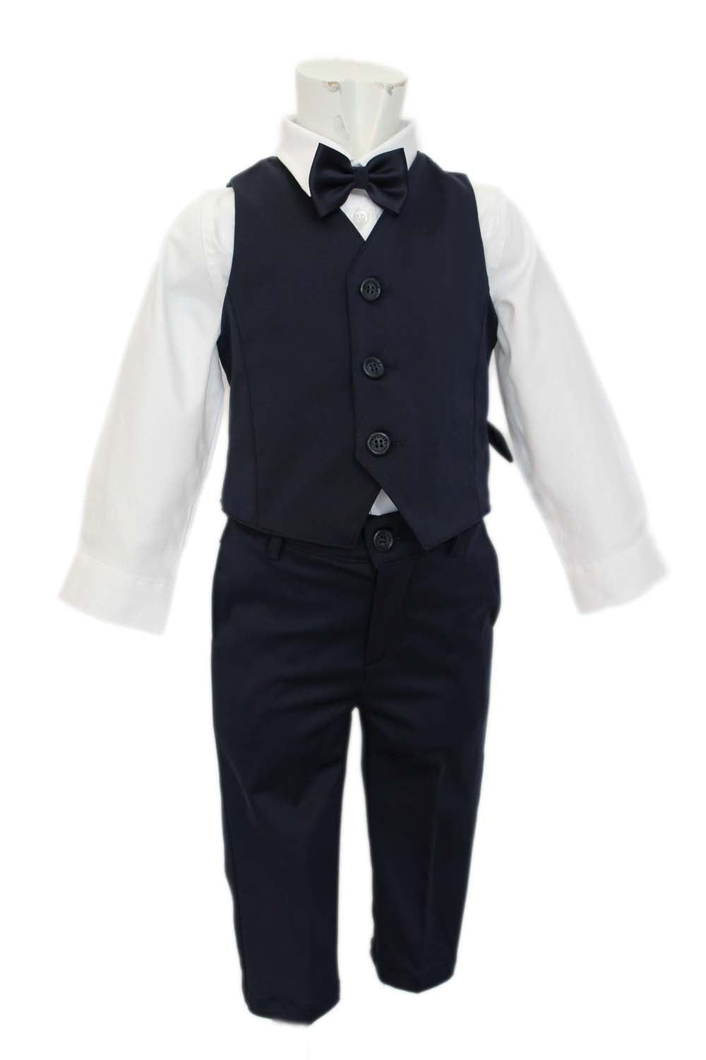 Traje con chaleco azul oscuro sin chaqueta para el niño Ambarabá