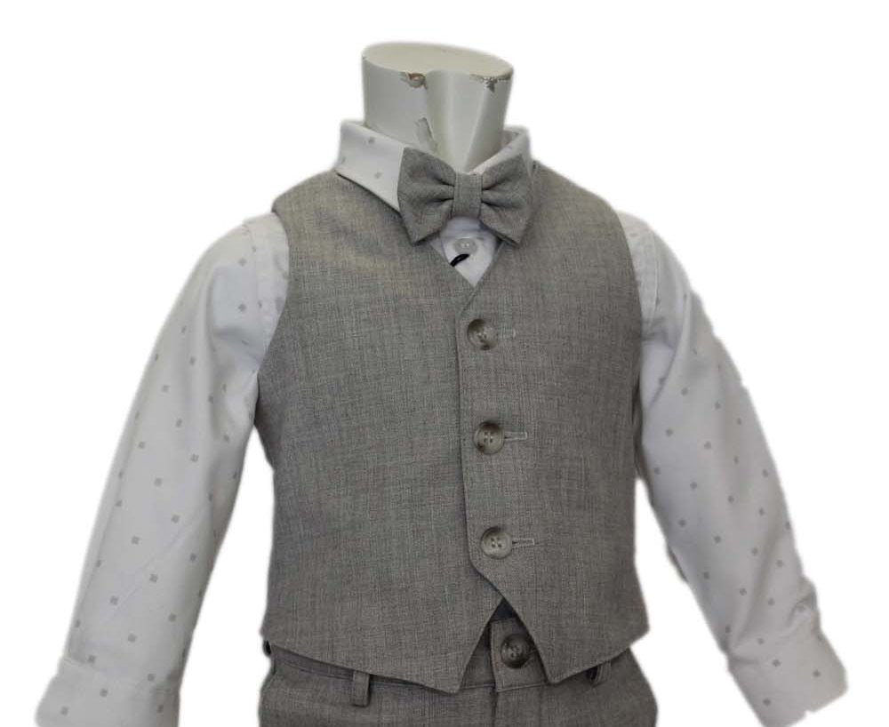 Traje gris con chaleco sin chaqueta para el niño Ambarabá