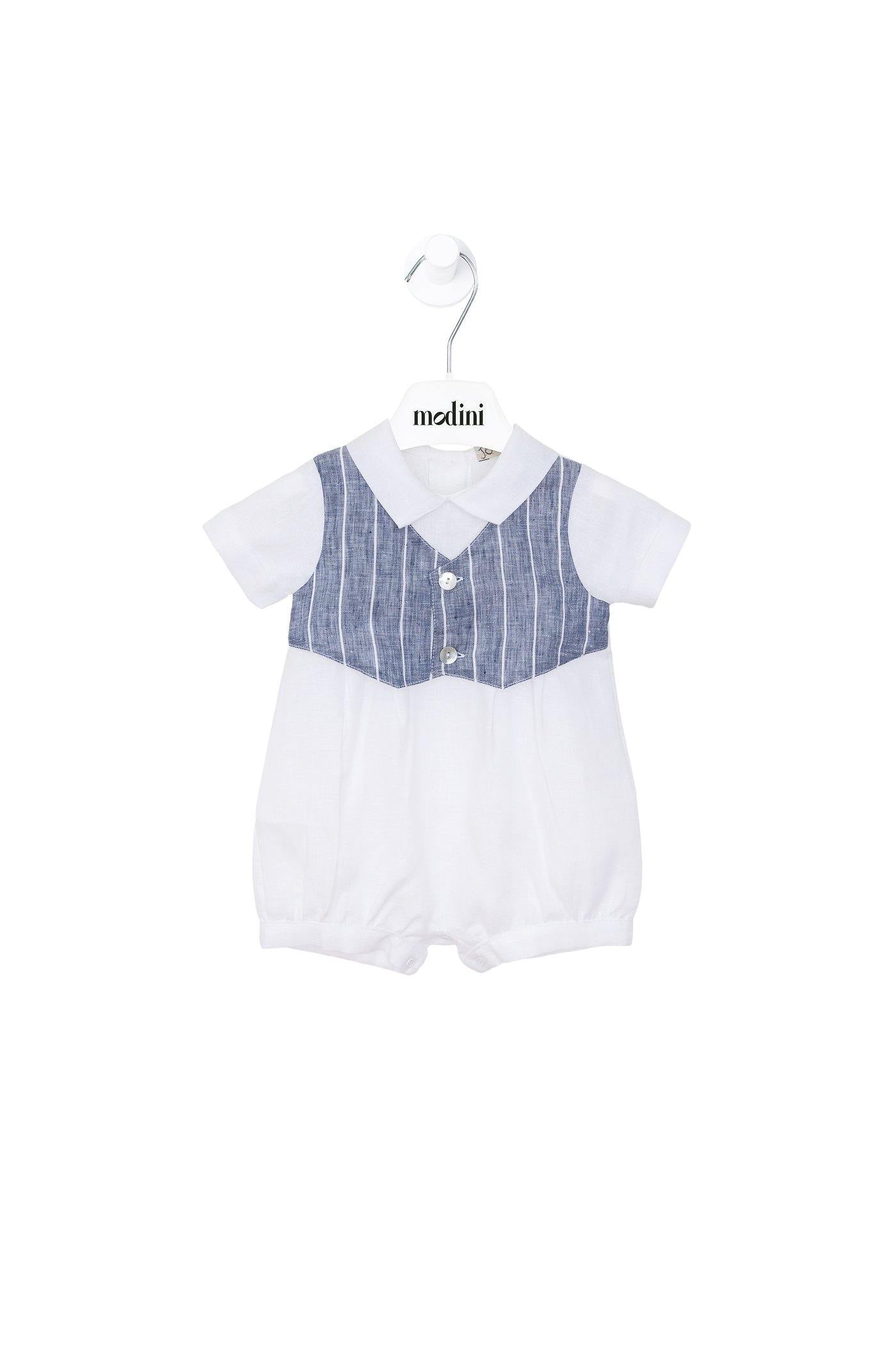 ROPA PARA NIÑOS - OVERALLS PARA NIÑO AZUL/BLANCO - Modini Shop