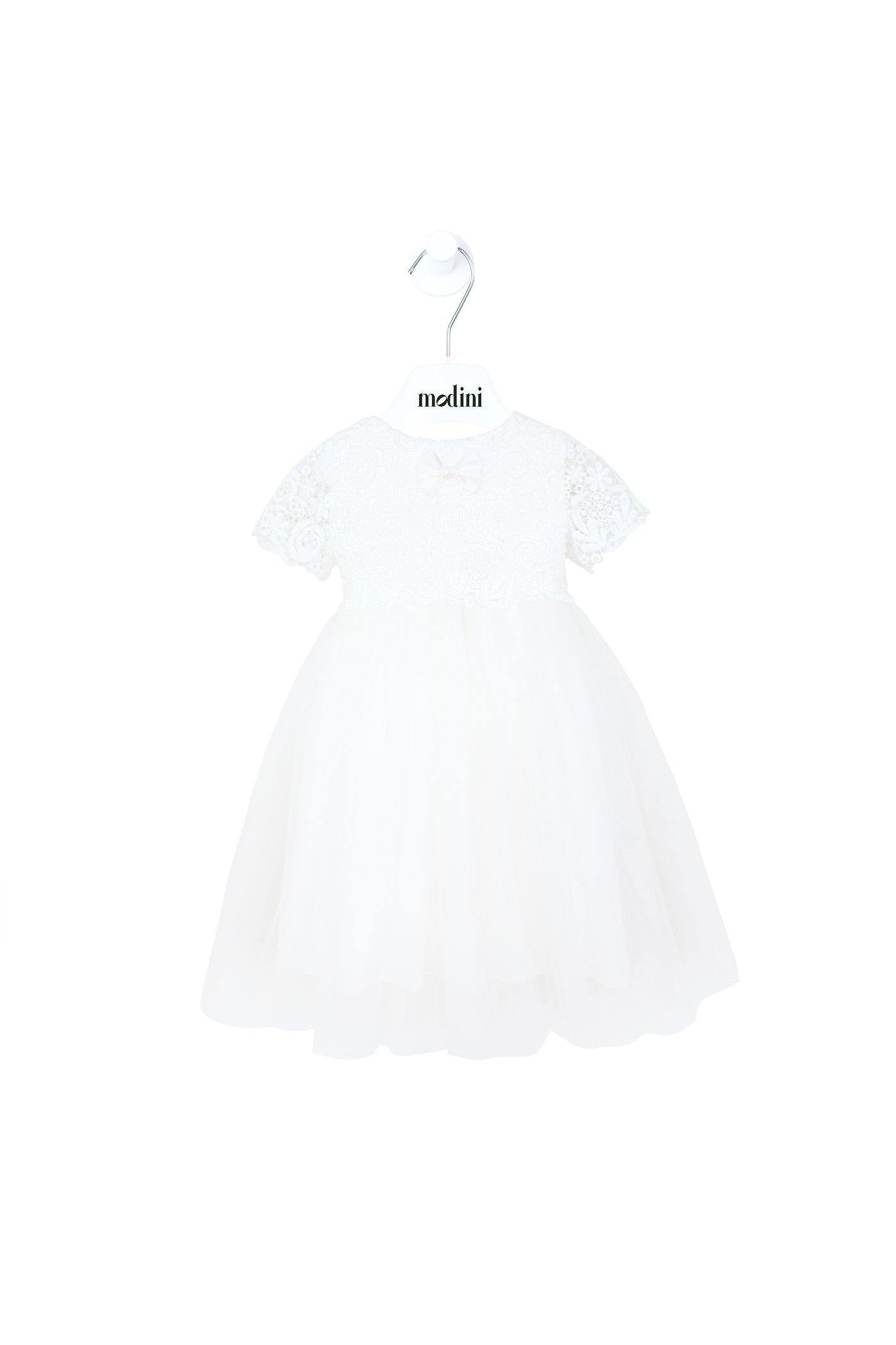 ROPA PARA NIÑAS - VESTIDO BLANCO M 7734 - Modini Shop