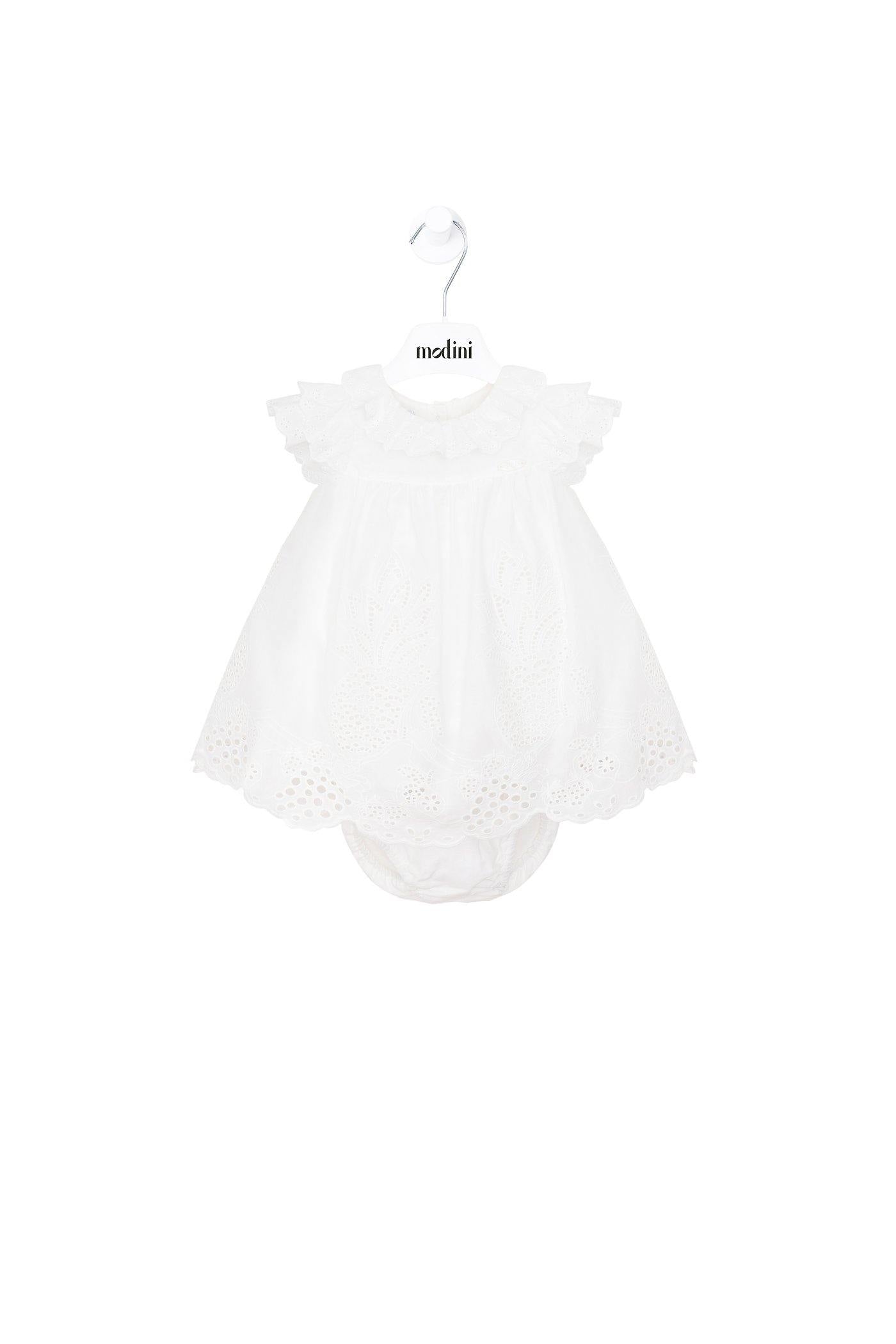 ROPA PARA NIÑOS - VESTIDO CAREY CON BRAGA PAN CON CHOCOLATE - Modini Shop