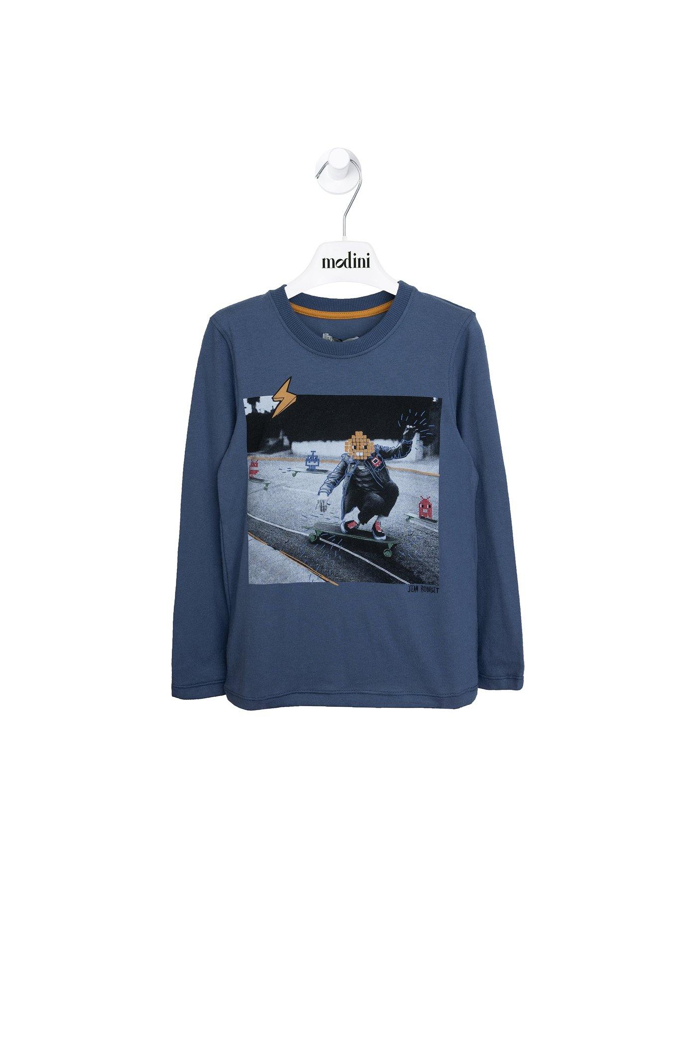 ROPA PARA NIÑOS - CAMISETA DENIM AZUL JEAN BOURGET - Modini Shop