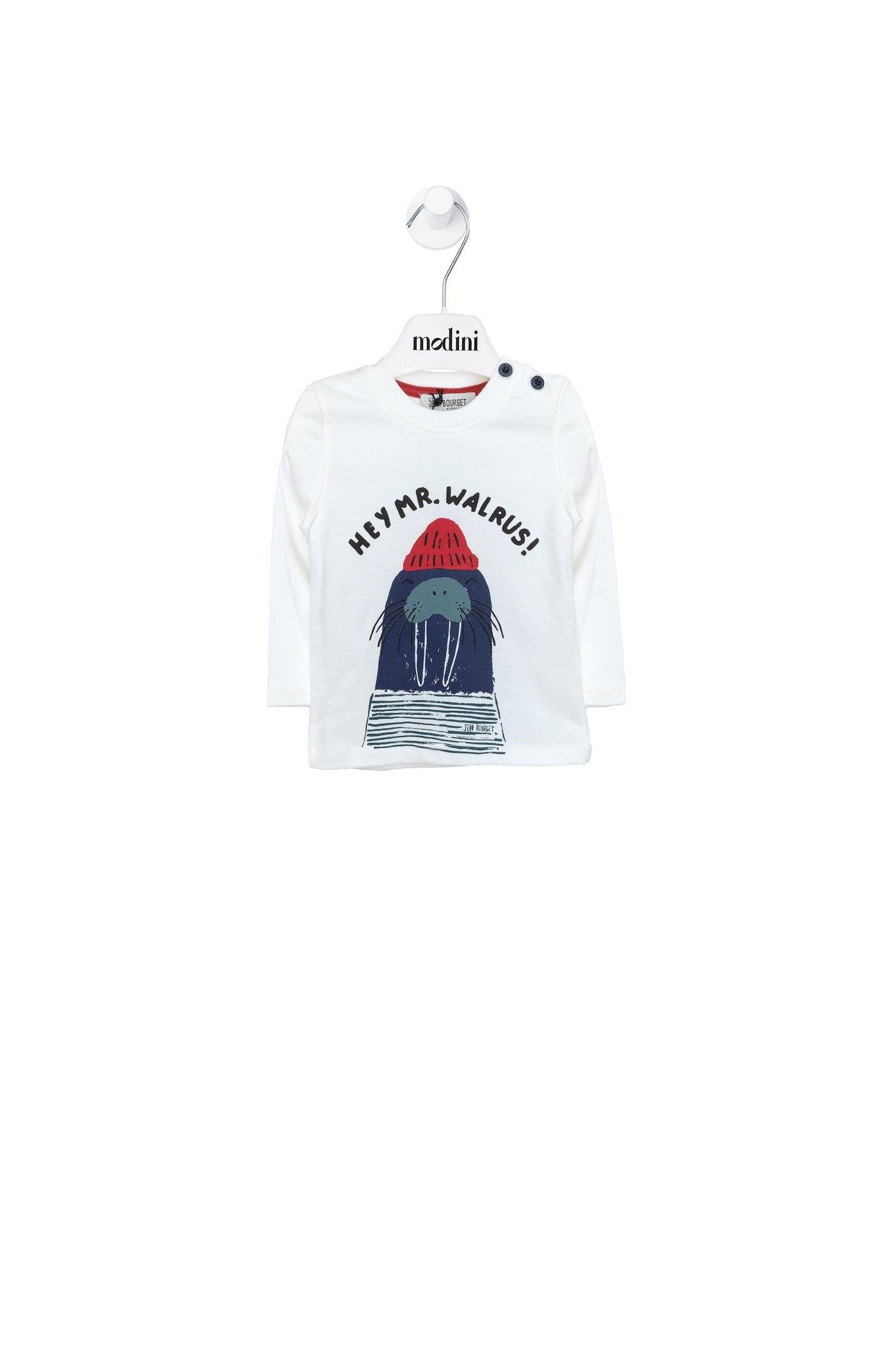 ROPA PARA NIÑOS - CAMISETA BLANCA JEAN BOURGET - Modini Shop