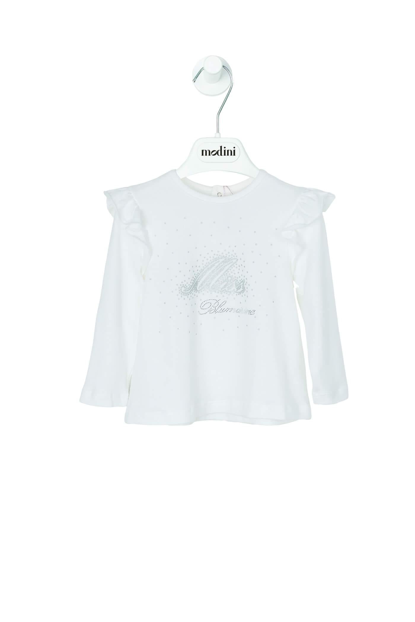 ROPA PARA NIÑOS - CAMISETA VOLANTES BLANCA - Modini Shop