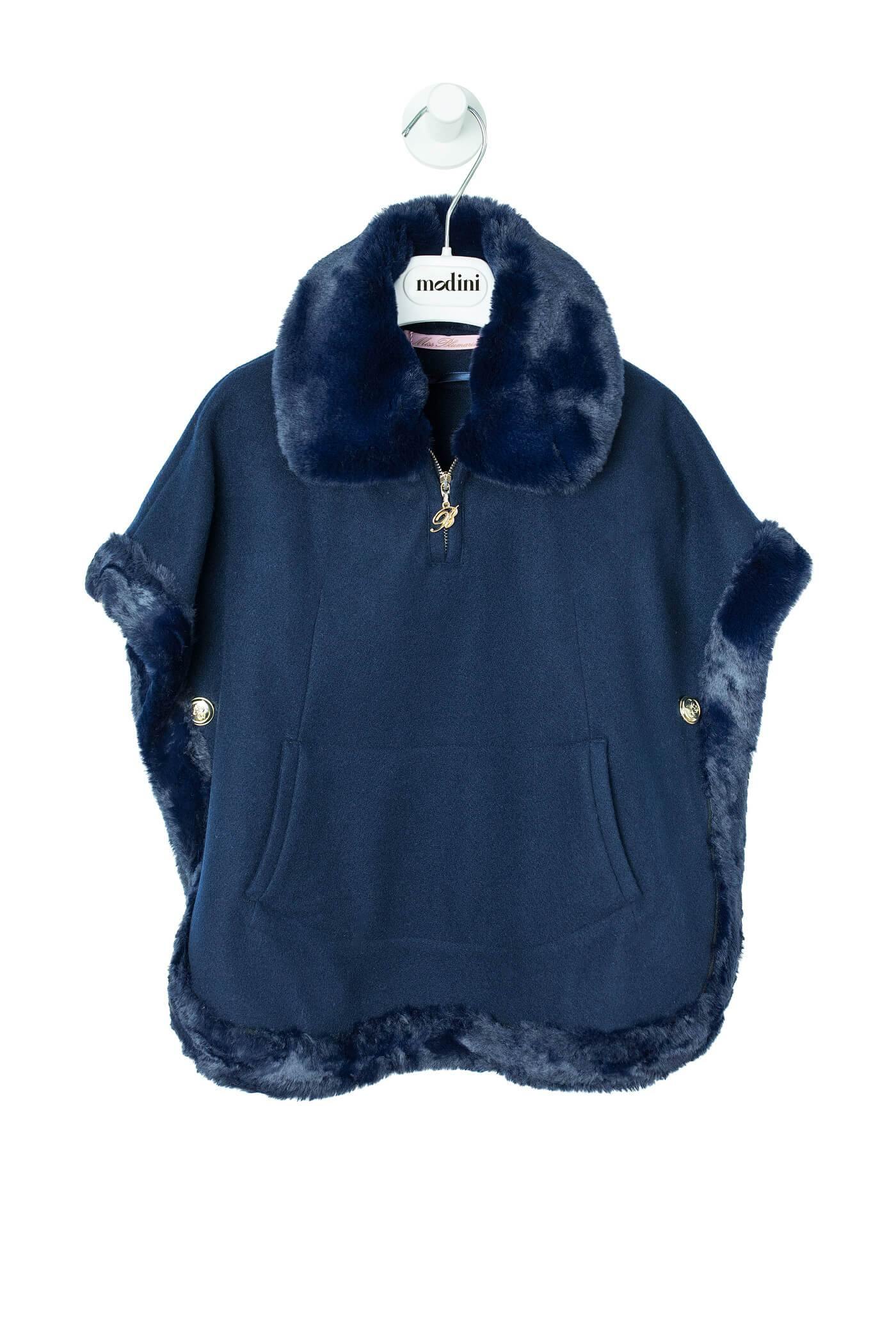 ROPA PARA NIÑOS - CHAQUETA CAPA EN AZUL MISS BLUMARINE - Modini Shop