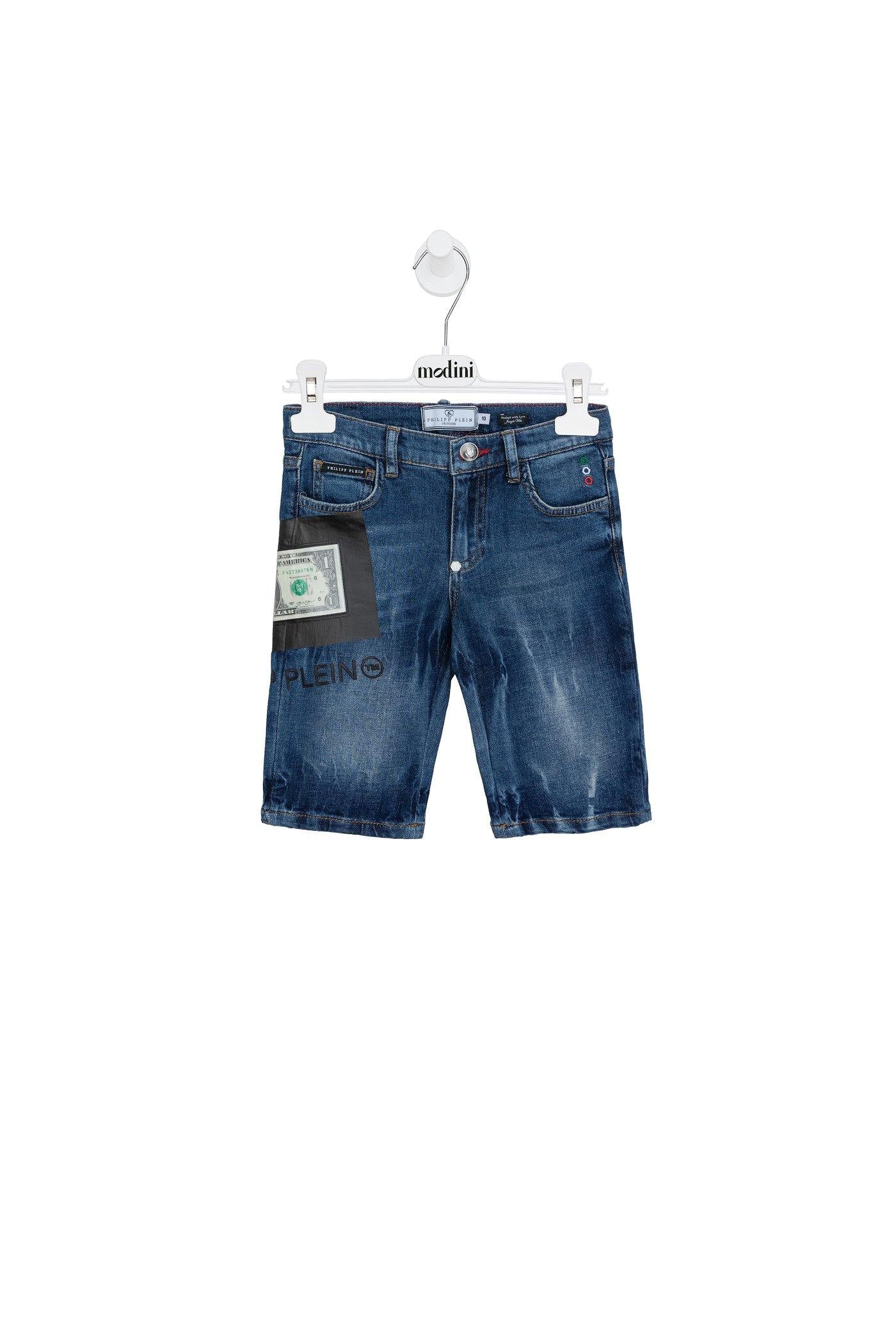 ROPA PARA NIÑOS - SHORTS TEJANO PHILIPP PLEIN - Modini Shop