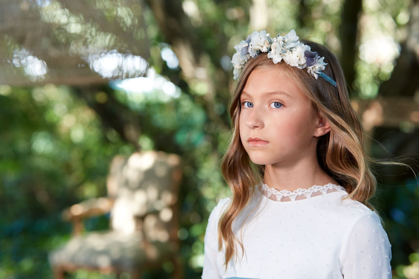 Vestido Suzanne de comunión para niña de la marca Flor de C