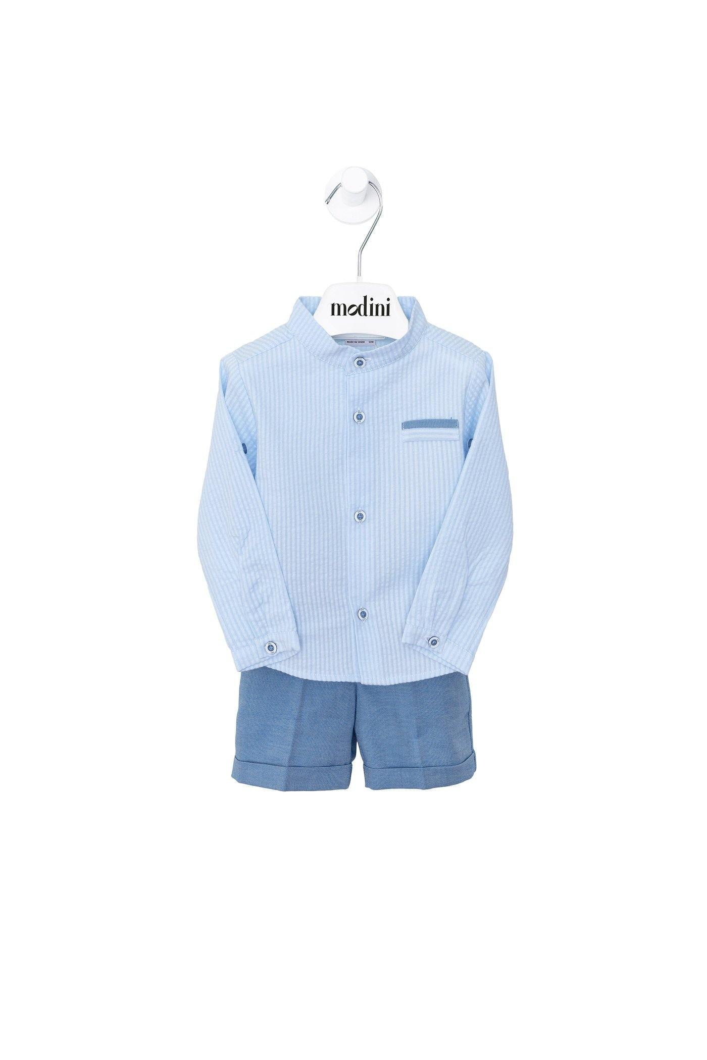 ROPA PARA NIÑOS - CAMISA Y PANTALON CORTO "BALLENAS" - Modini Shop