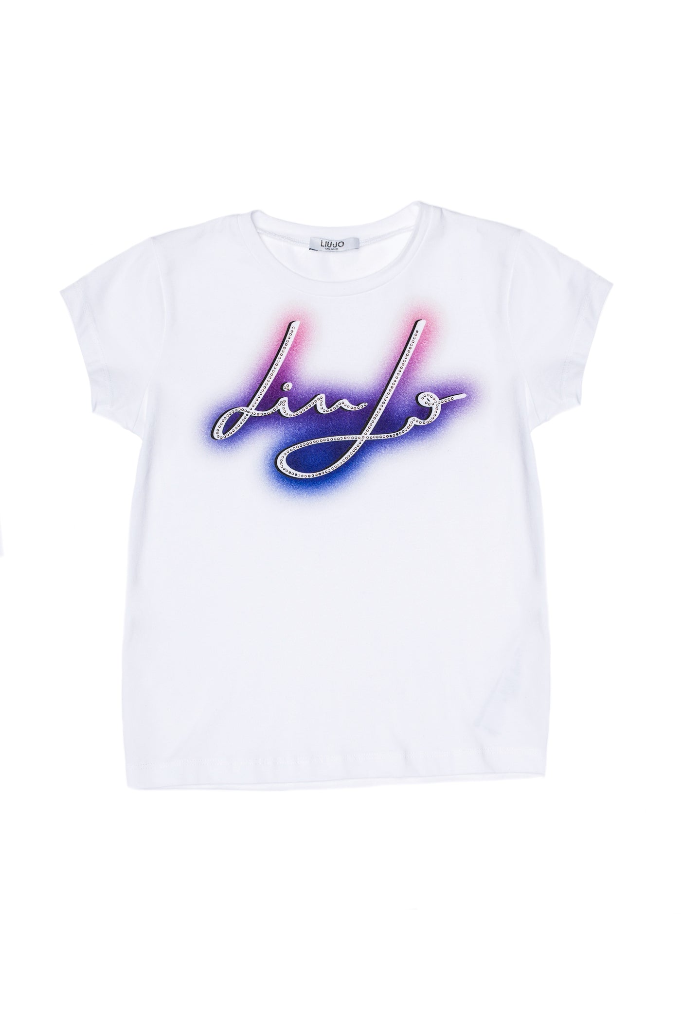 Ropa para niñas camiseta blanca con brillo de la marca LIUJO