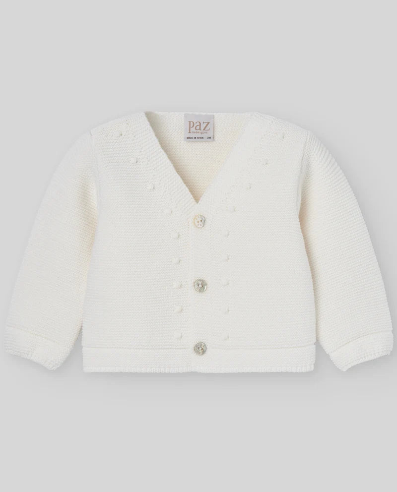 Set de camisa de manga larga y pantalón con chaqueta  blanco de Paz Rodriguez para niño