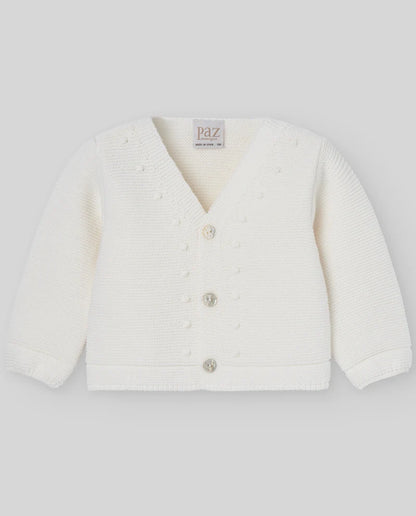 Set de camisa de manga larga y pantalón con chaqueta  blanco de Paz Rodriguez para niño