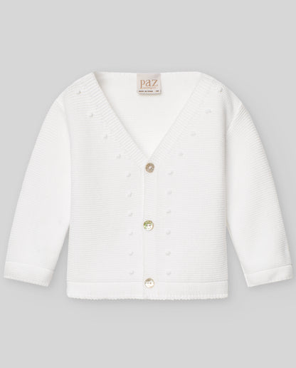 Chaqueta jersey blanco unisex de Paz Rodriguez