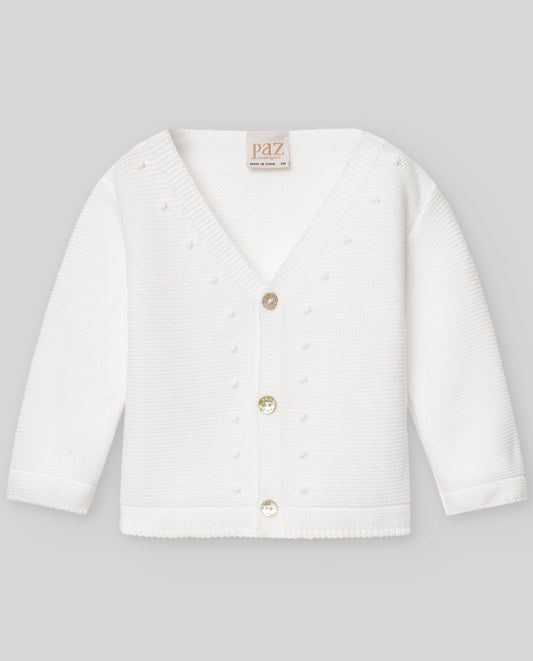 Chaqueta jersey blanco unisex de Paz Rodriguez