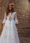 Vestido de comunión el modelo GISELLE de la marca Manuela Macías
