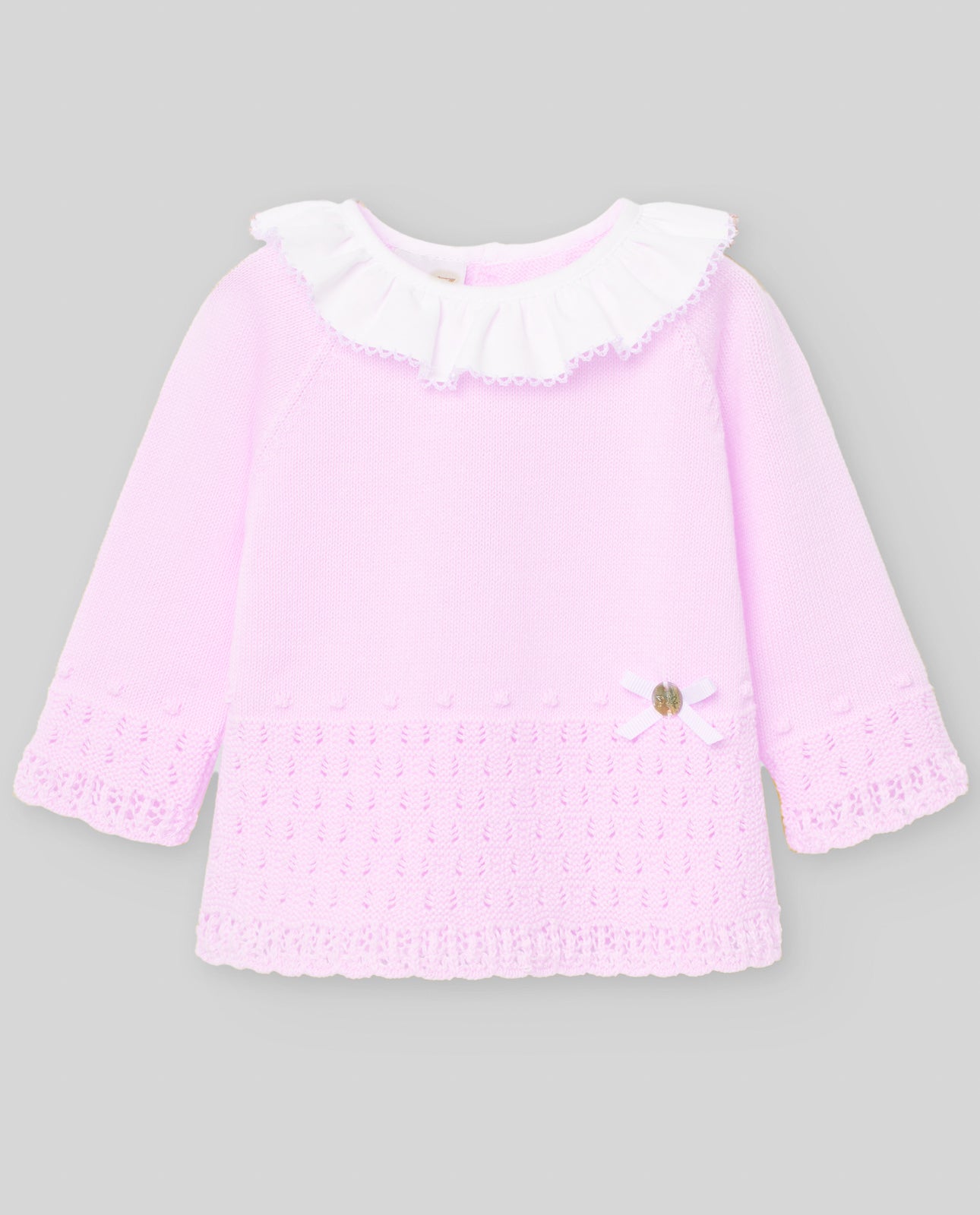 Conjunto rosa/blanco de la marca Paz Rodriguez