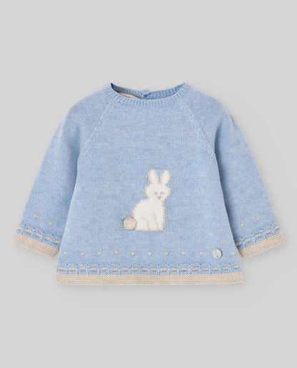 Conjunto de punto azul  VAL para bebé niña Paz Rodriguez