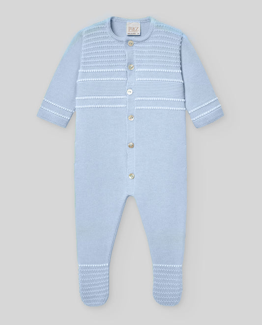 Conjunto de punto azul bebé niño PAZ RODRIGUEZ