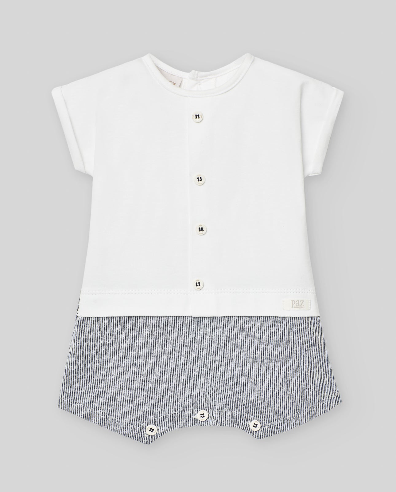 Pelele corto combinado niño "PAZO" de Paz Rodriguez
