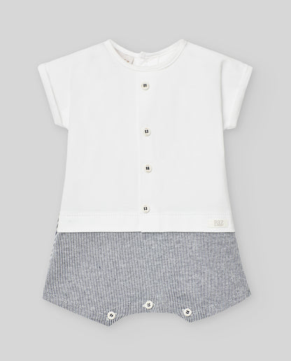 Pelele corto combinado niño "PAZO" de Paz Rodriguez