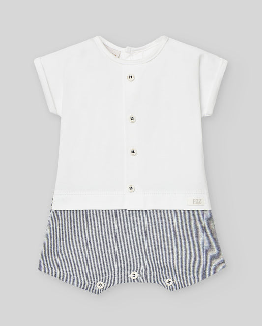 Pelele corto combinado niño "PAZO" de Paz Rodriguez