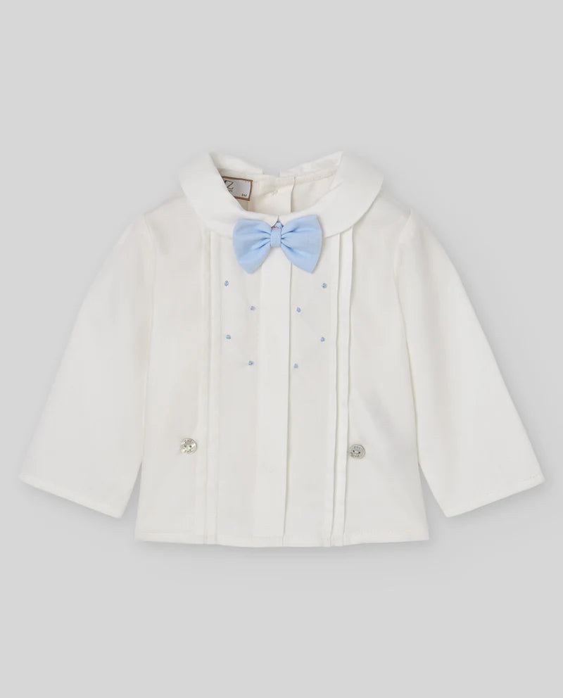 Paz Rodriguez long sleeve shirt with bow tie and pants set for boys