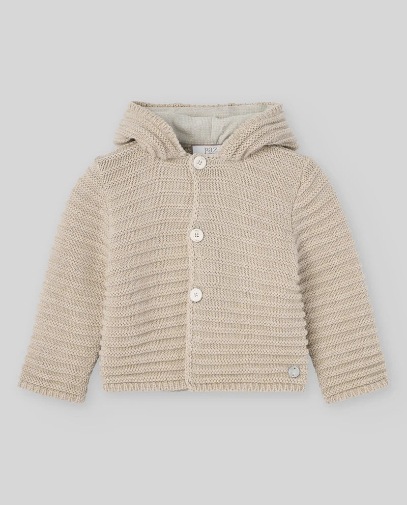 Chaqueta PONTE unisex de punto con capucha (diferente de la foto) para niña de Paz Rodriguez