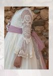 Vestido de comunión el modelo CLOE de la marca Manuela (corona de flores y rosario incluidos)