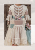 Vestido de comunión el modelo NADINE de la marca Manuela (corona de flores y rosario incluidos)