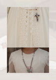 Vestido de comunión el modelo NADINE de la marca Manuela (corona de flores y rosario incluidos)