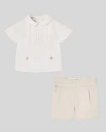 Set de blusa y pantalón corto "NECTAR" de Paz Rodriguez para niño