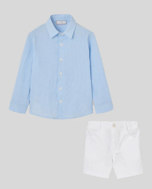 Set de camisa y pantalón corto "CANDY" de Paz Rodriguez para niño