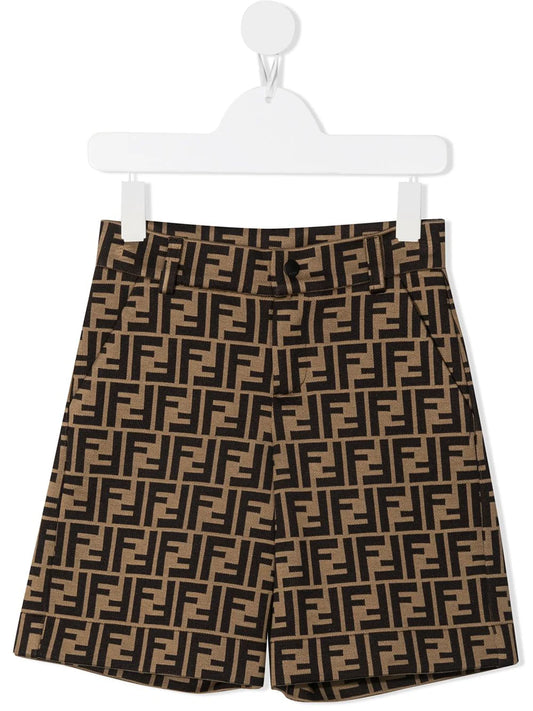Shorts para niño con motivo FF de la marca Fendi