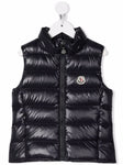 Chaleco azul marino con parche del logo MONCLER