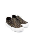 Monogrammed slip-on sneakers Fendi Kids