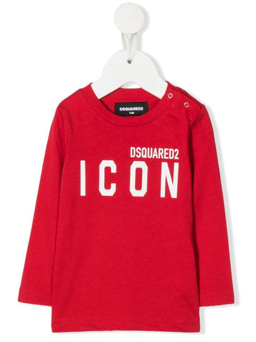 Kids clothing - Dsquared2 logo long sleeve t-shirt red