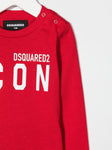 Ropa para niños - Camiseta roja de manga larga y logo Dsquared2