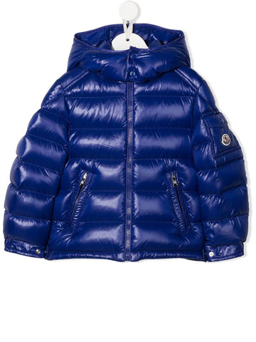 MONCLER blue zippered down jacket with zipper