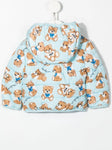 Ropa para niños -  chaqueta azul claro con estampado Teddy Bear MOSCHINO