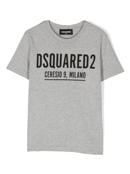 Ropa para niños - camiseta color gris con logo DSQUARED2