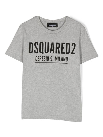 Ropa para niños - camiseta color gris con logo DSQUARED2