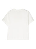 White T-shirt with Fendi logo print from the Fendi Kids brand