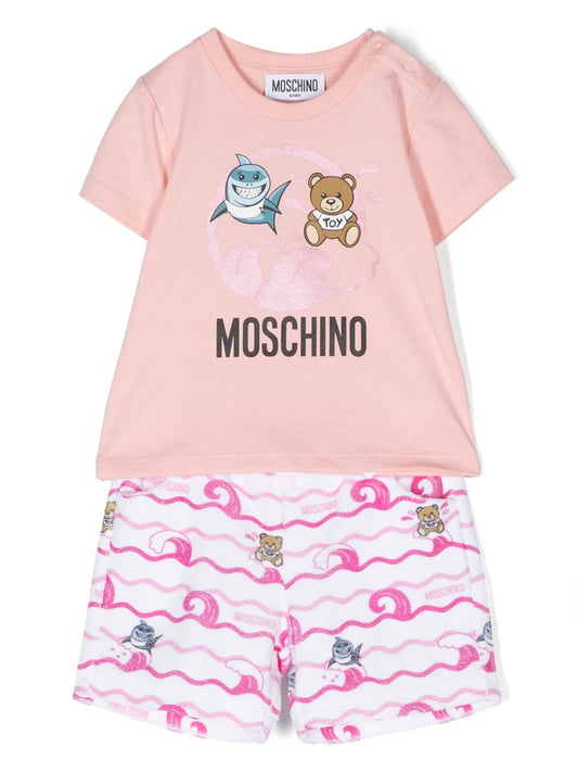 Childrenswear - Teddy Bear motif T-shirt and shorts set MOSCHINO