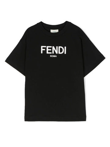Camiseta con logo estampado Fendi Kids