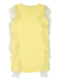Vestido para niñas sin mangas de tul amarillo TWINSET